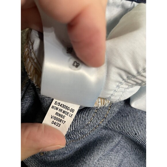 Old Navy Womens Jeans Wow Flare Denim Blue Dark Rinse High Rise Boho 20 - Picture 5 of 9